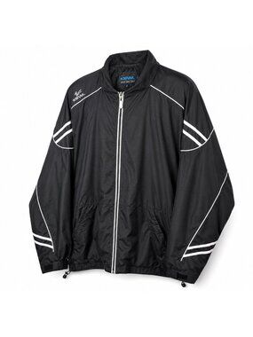 Kewl Hockey Windbreaker Jacket Mens XXL Black Full Zip Vented Ripstop Athletic